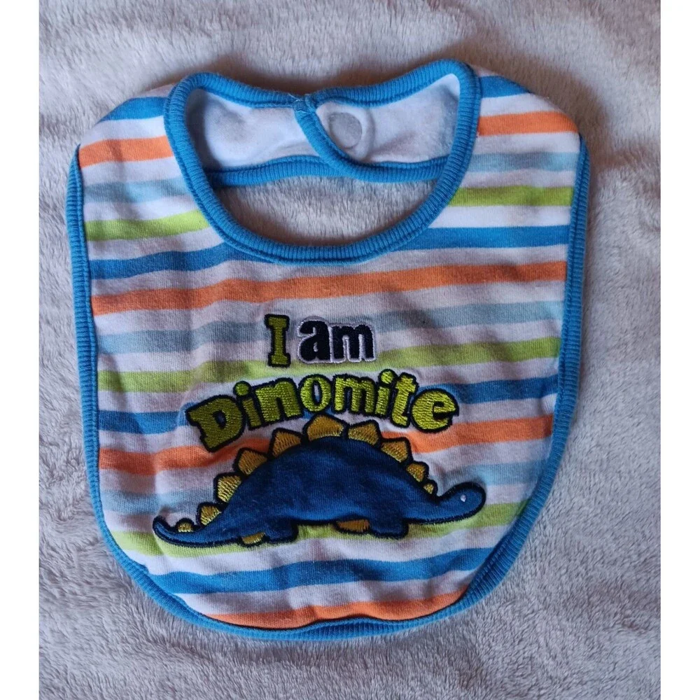 Bibs Lot Of 4 Baby Boys Fabric teether nursing